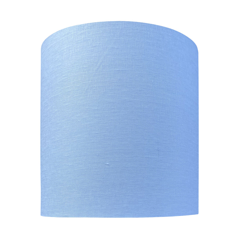 Large Drum Linen Lampshade 36cm in Light Blue