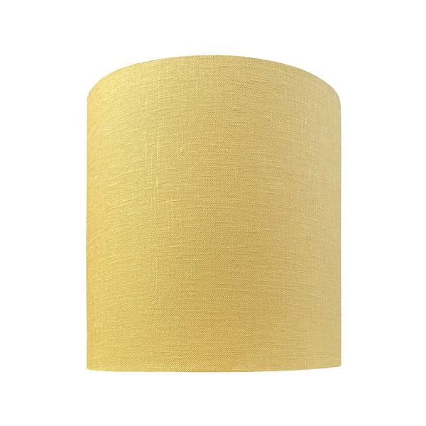 Small Drum Linen Lampshade 25cm in Yellow