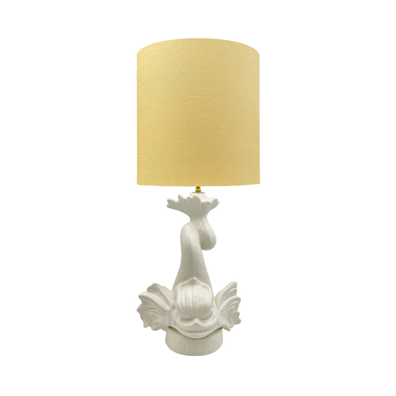 Large Drum Linen Lampshade 36cm in Yellow
