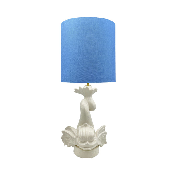 Large Drum Linen Lampshade 36cm in Navy Blue