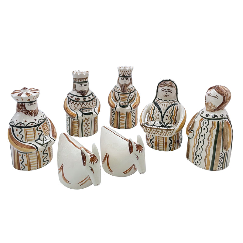 Nativity Set in Brown, Seven Piece