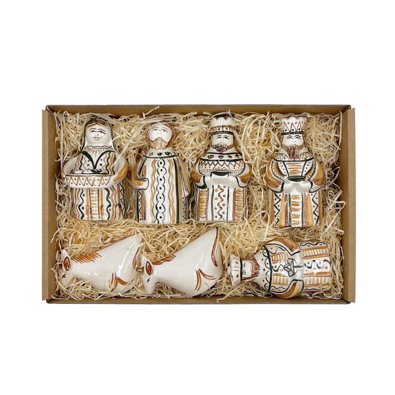 Nativity Set in Brown, Seven Piece