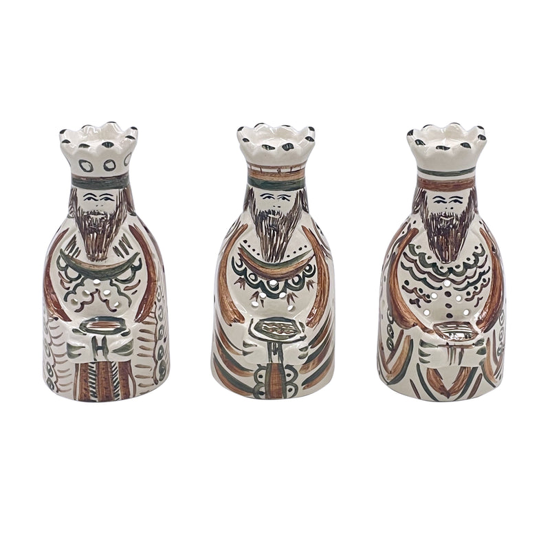 King Tea Lights in Brown, Set of Three