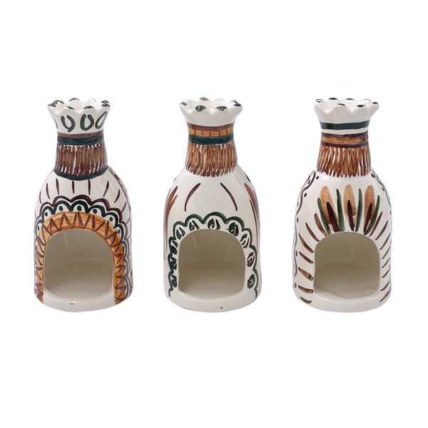 King Tea Lights in Brown, Set of Three