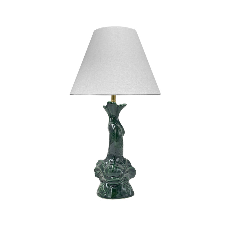 Dolphin Lamp in Emerald Green, Small