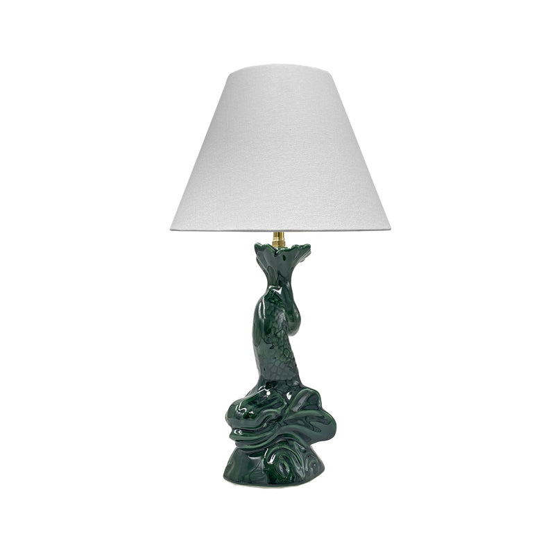 Dolphin Lamp in Emerald Green, Small