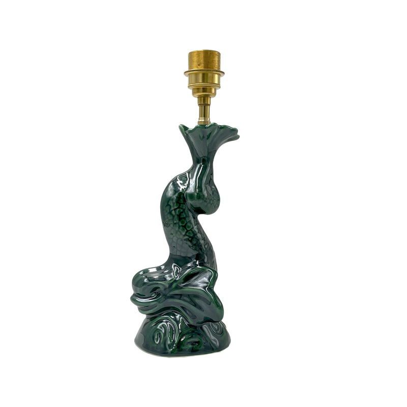 Dolphin Lamp in Emerald Green, Small