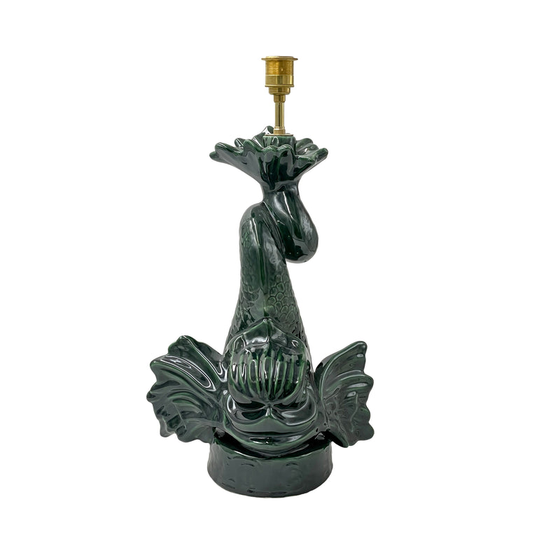 Dolphin Lamp in Emerald Green