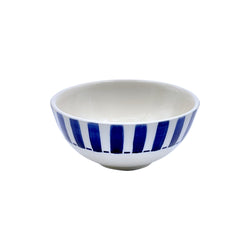 Small Bowl in Navy Blue, Stripes