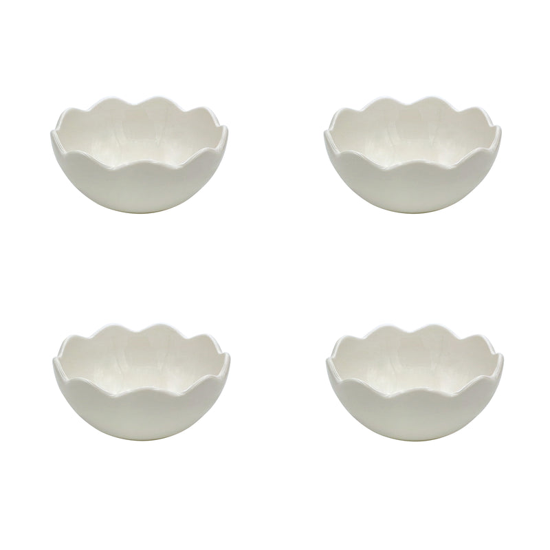 Small Bowl, Scalloped, Set of Four