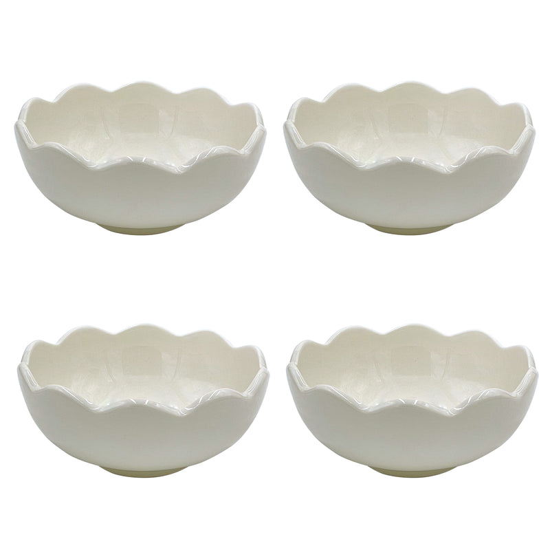 Medium Bowl, Scalloped, Set of Four