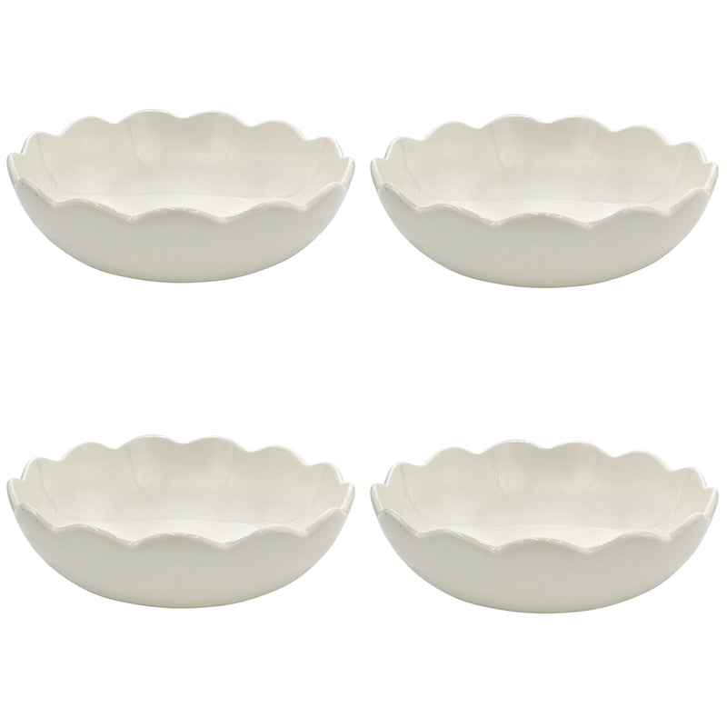 Large Bowl, Scalloped, Set of Four