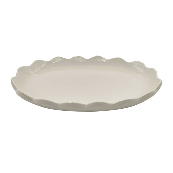 Scalloped Small Oval Platter