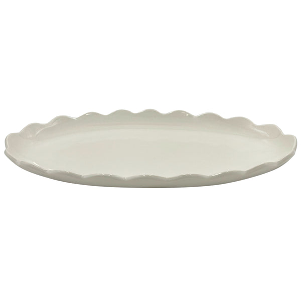 Scalloped Large Oval Platter