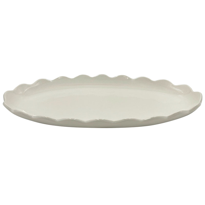 Scalloped Large Oval Platter
