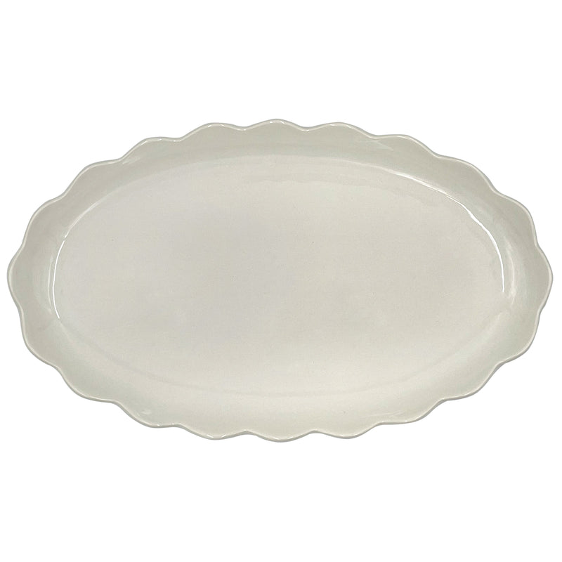 Scalloped Large Oval Platter