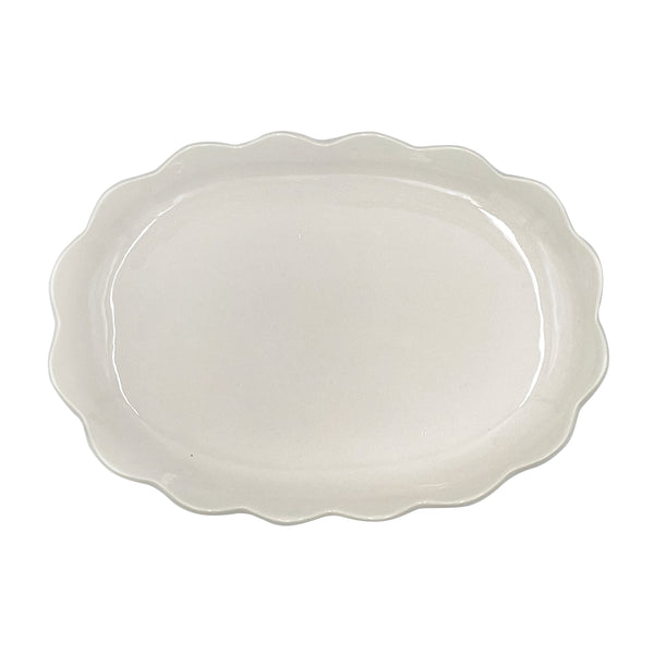 Scalloped Small Oval Platter