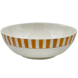 Salad Bowl in Yellow, Stripes