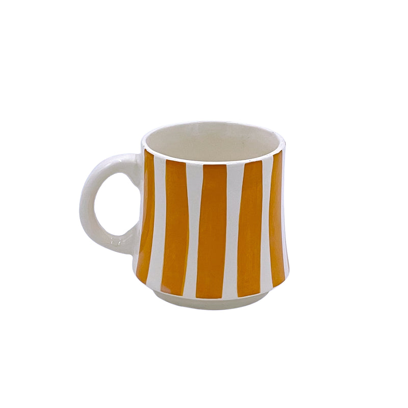 Small Mug in Yellow, Stripes