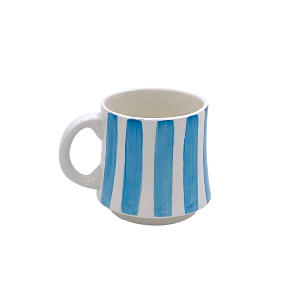 Small Mug in Light Blue, Stripes