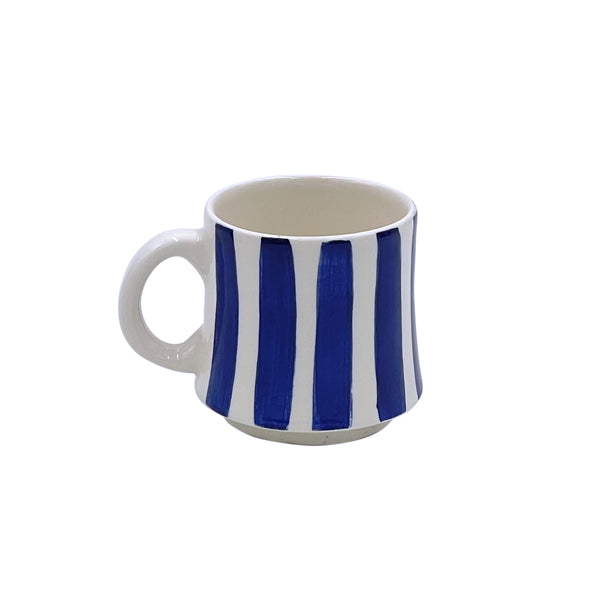 Small Mug in Navy Blue, Stripes