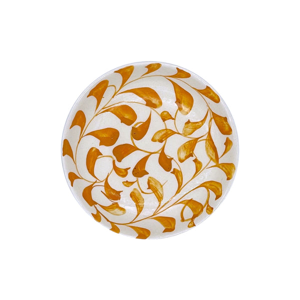 Dipping Bowl in Yellow, Scroll