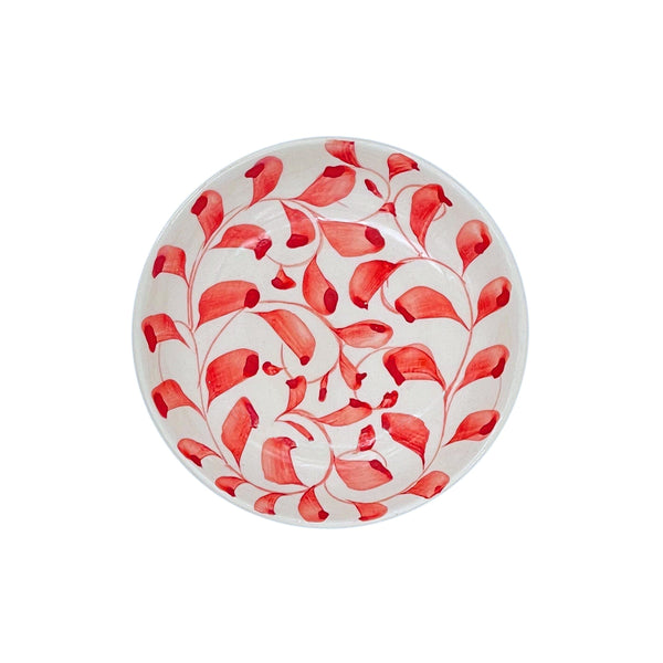 Dipping Bowl in Red, Scroll