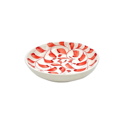 Dipping Bowl in Red, Scroll