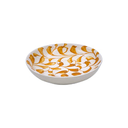 Dipping Bowl in Yellow, Scroll