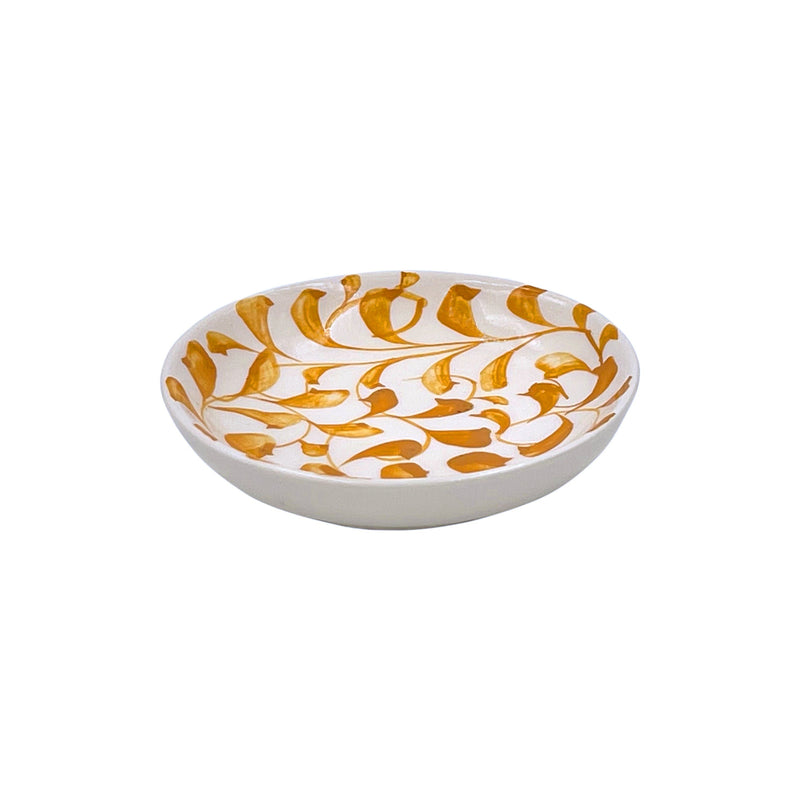 Dipping Bowl in Yellow, Scroll