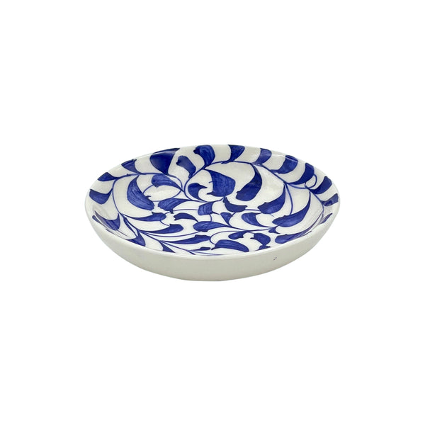 Dipping Bowl in Navy Blue, Scroll