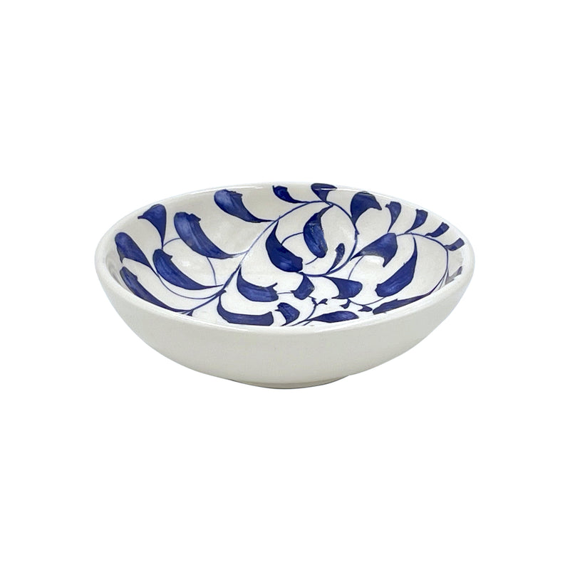 Peanut Bowl in Navy Blue, Scroll