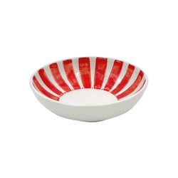 Peanut Bowl in Red, Stripes