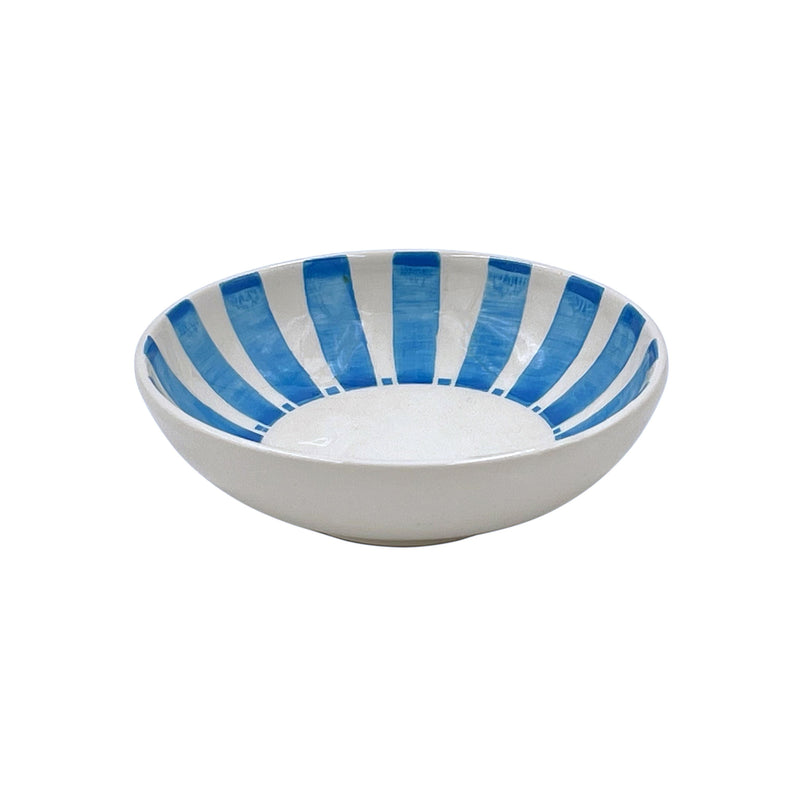 Peanut Bowl in Light Blue, Stripes