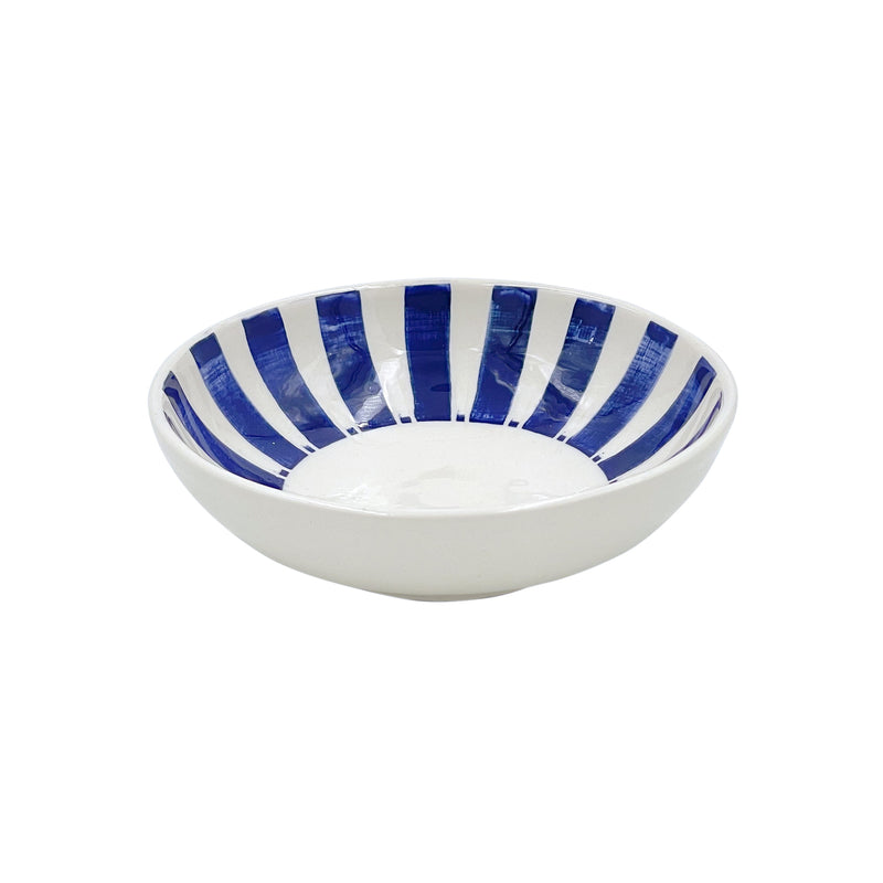 Peanut Bowl in Navy Blue, Stripes