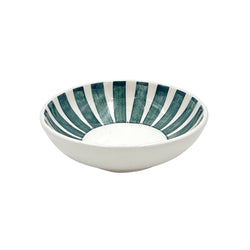 Peanut Bowl in Green, Stripes