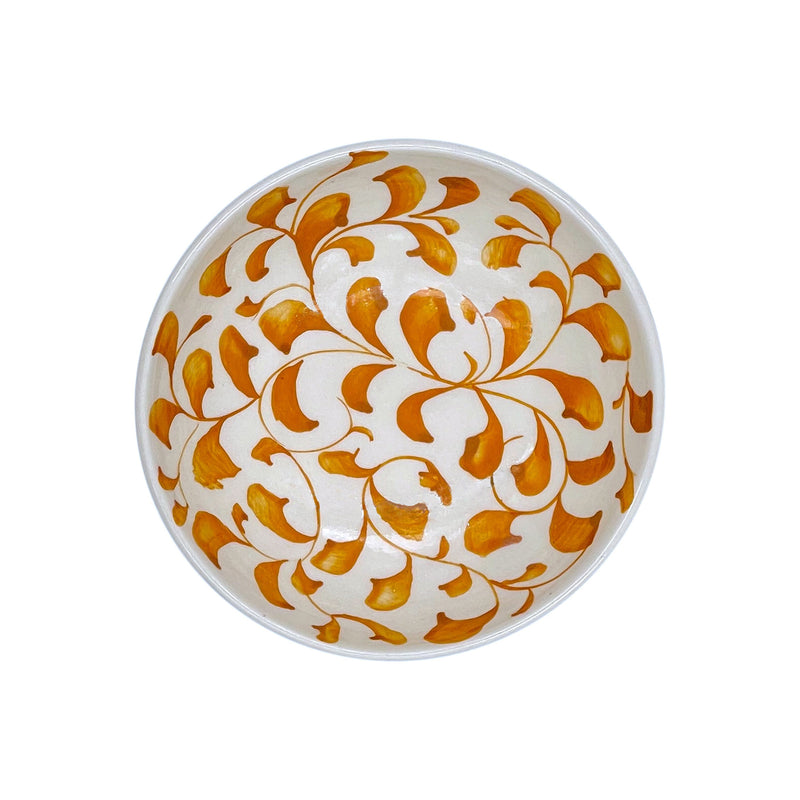 Peanut Bowl in Yellow, Scroll