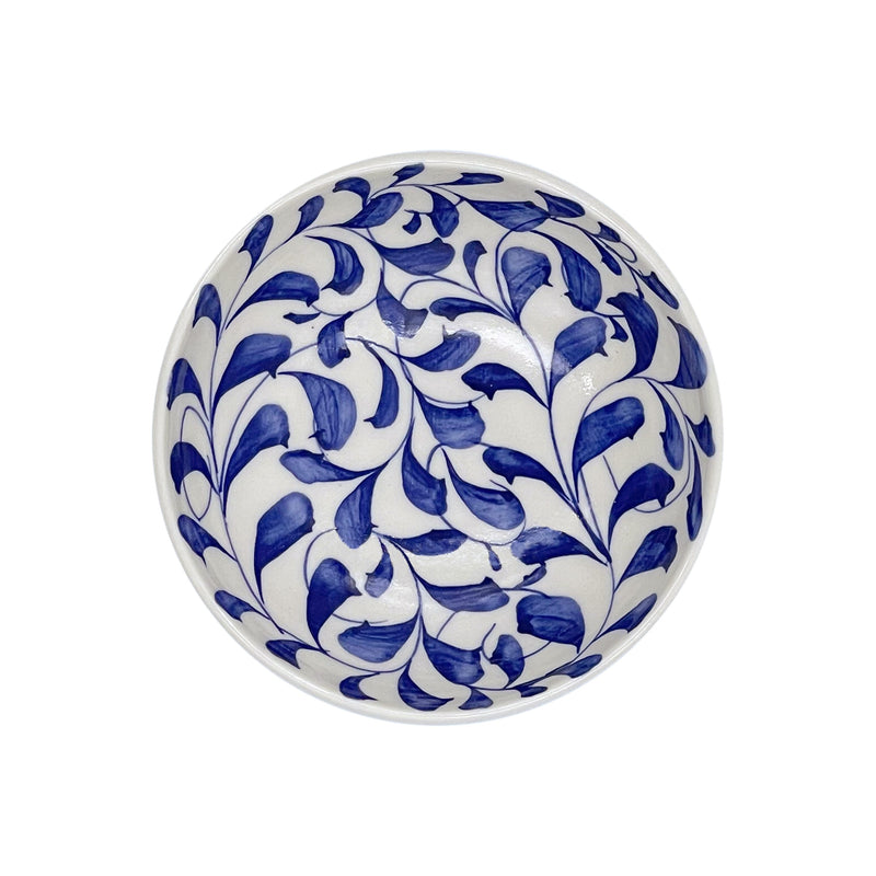 Peanut Bowl in Navy Blue, Scroll