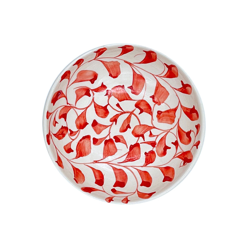 Peanut Bowl in Red, Scroll