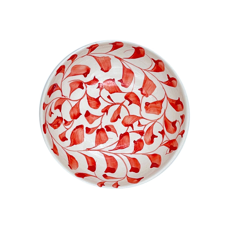 Peanut Bowl in Red, Scroll