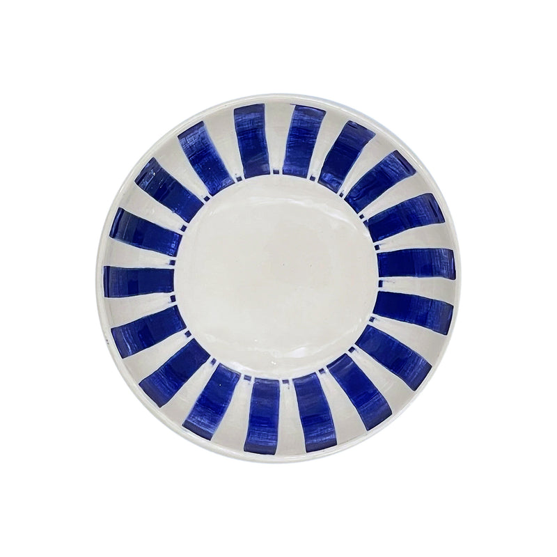 Peanut Bowl in Navy Blue, Stripes
