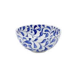 Small Bowl in Navy Blue, Scroll