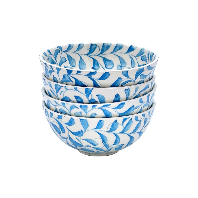 Small Bowl in Light Blue, Scroll, Set of Four