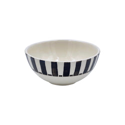 Small Bowl in Black, Stripes