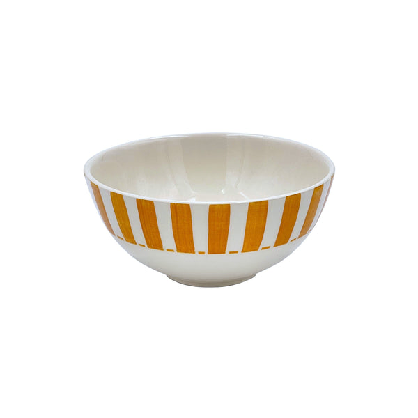 Small Bowl in Yellow, Stripes