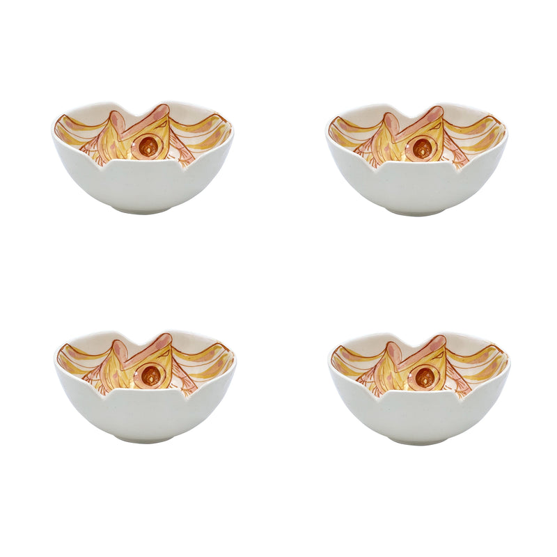 Small Bowl, Pink Romina Fish, Set of Four