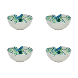 Small Bowl, Green Romina Fish, Set of Four