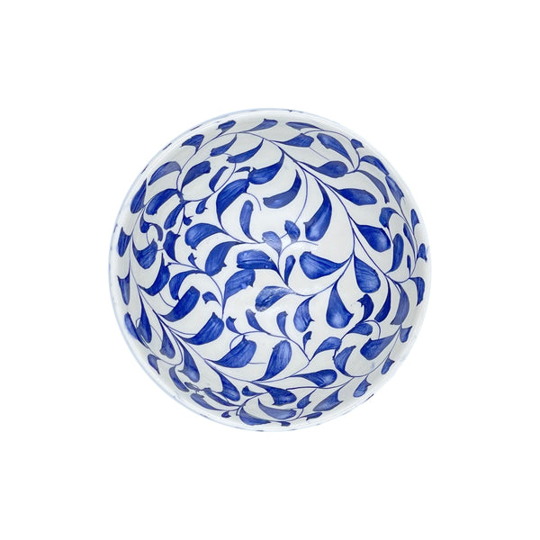 Small Bowl in Navy Blue, Scroll
