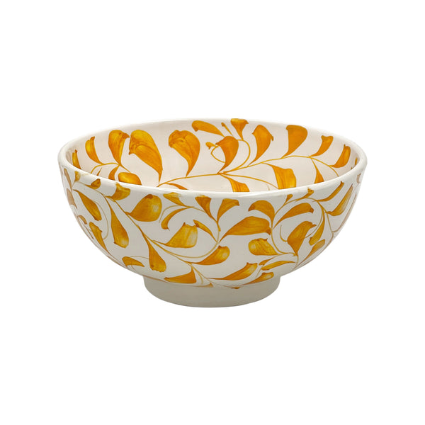 Medium Bowl in Yellow, Scroll