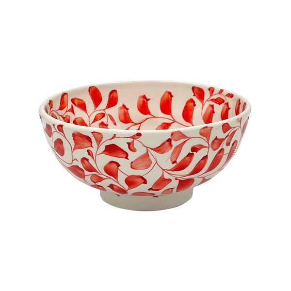 Medium Bowl in Red, Scroll